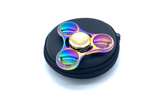 Tri-Wing Fidget Spinner Rainbow Rotating Toy for Focus