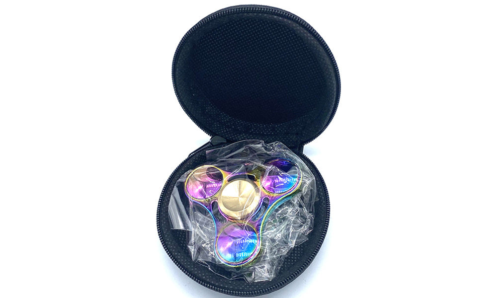 Tri-Wing Fidget Spinner Rainbow Rotating Toy for Focus