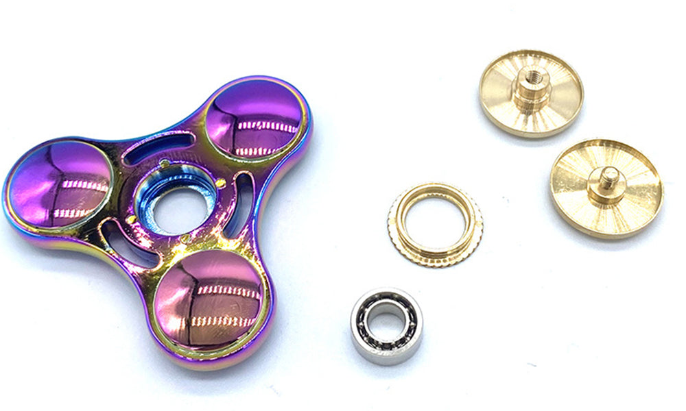 Tri-Wing Fidget Spinner Rainbow Rotating Toy for Focus