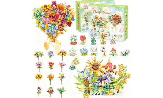 Advent Calendar 897-Piece Building Blocks Flower Bouquet Kit