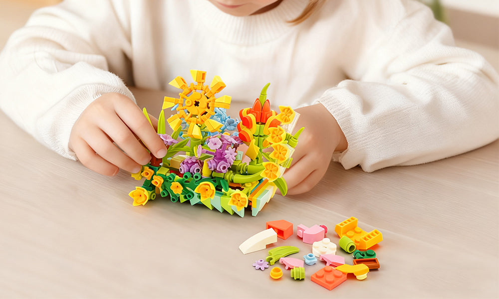 Advent Calendar 897-Piece Building Blocks Flower Bouquet Kit