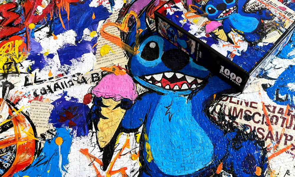 Stitch-Inspired 1000-Piece Laser Jigsaw Puzzle Gift Set