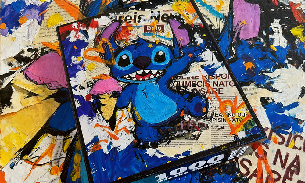 Stitch-Inspired 1000-Piece Laser Jigsaw Puzzle Gift Set
