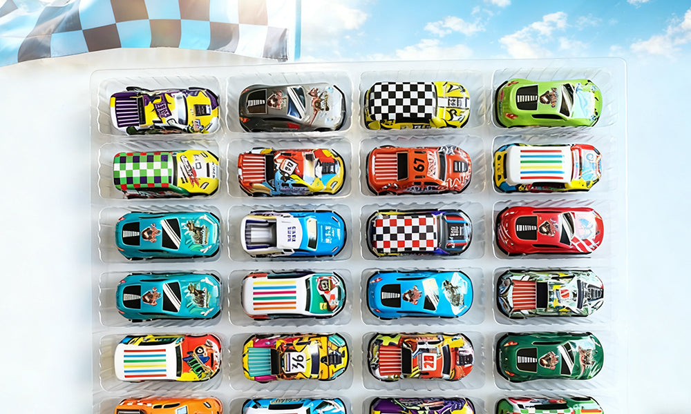 Alloy Pull Back Car Advent Calendar for Kids and Adults Surprise Box