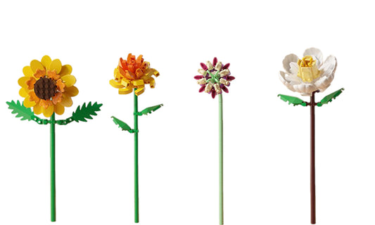 DIY Flower Bouquet Building Blocks Set Home Decoration Gift for Kids and Adults