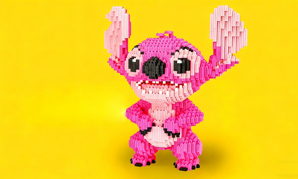 Stitch-Inspired Building Set Small Particle Building Blocks for Age of 14+