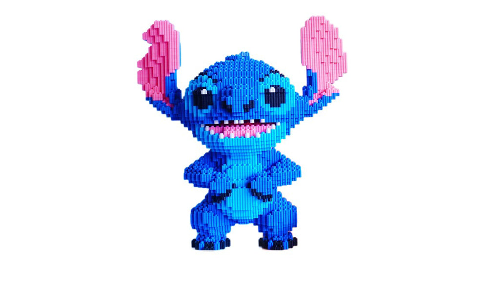 Stitch-Inspired Building Set Small Particle Building Blocks for Age of 14+