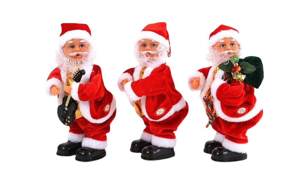 Electric Dancing Santa Claus with Guitar and Music Christmas Decoration Toy