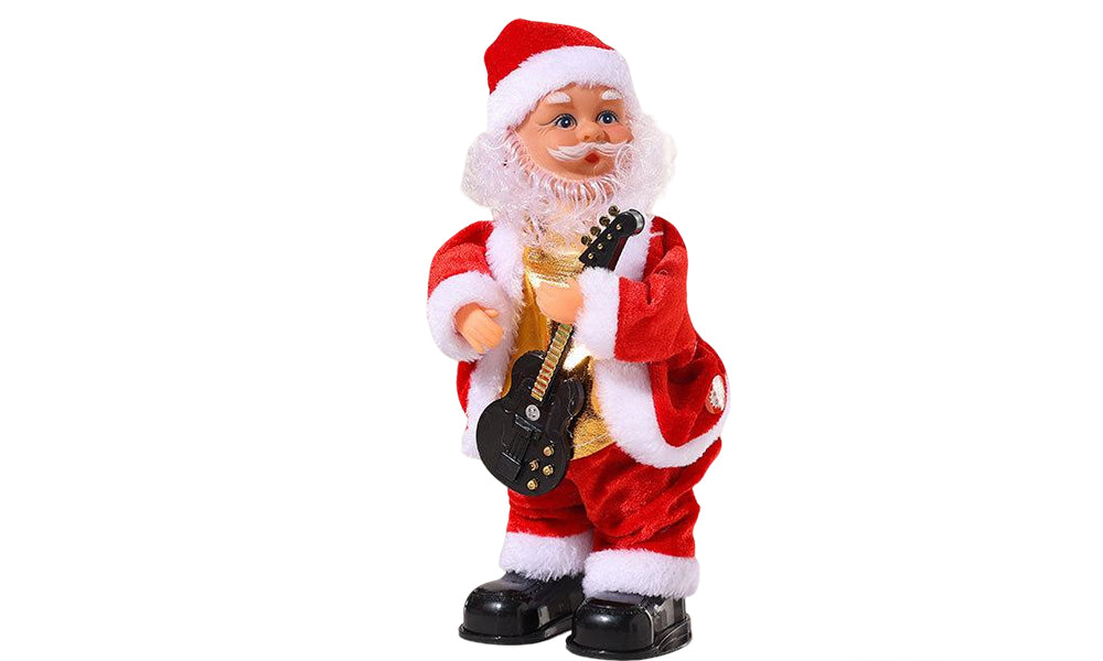 Electric Dancing Santa Claus with Guitar and Music Christmas Decoration Toy