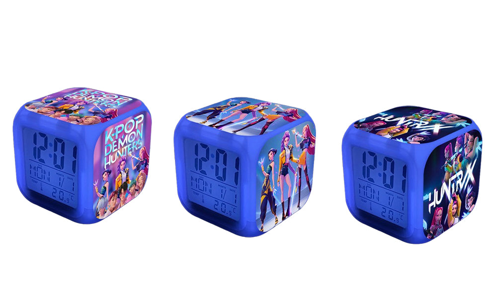 Batterry Powred Kpop Demon Hunters-Inspired Mtifunctional RGB Alarm Clock