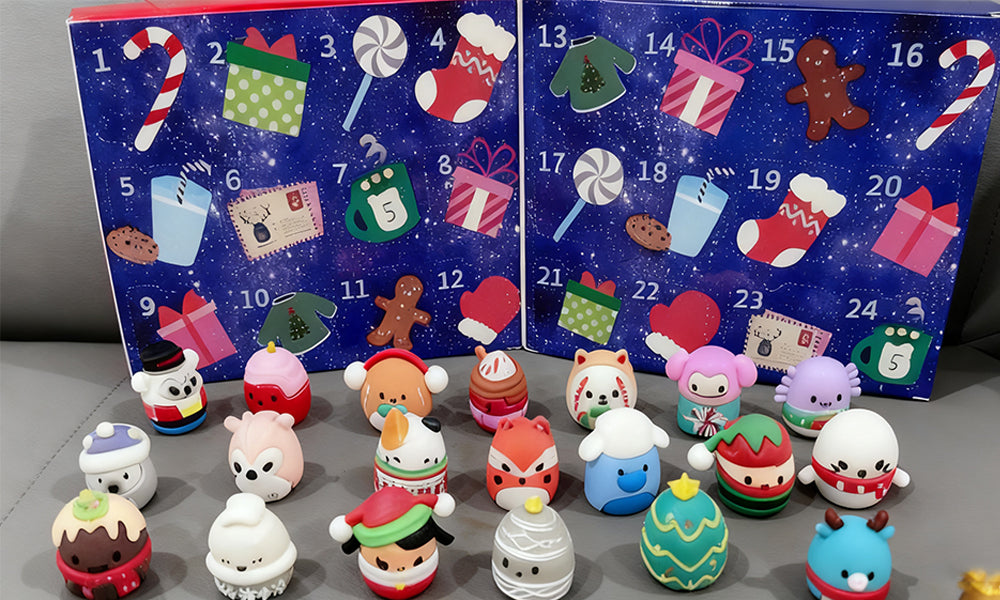 Micromallow-Inspired Advent Calendar with PVC Figurines Xmas Countdown Calendar