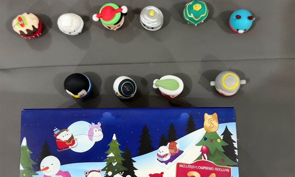 Micromallow-Inspired Advent Calendar with PVC Figurines Xmas Countdown Calendar