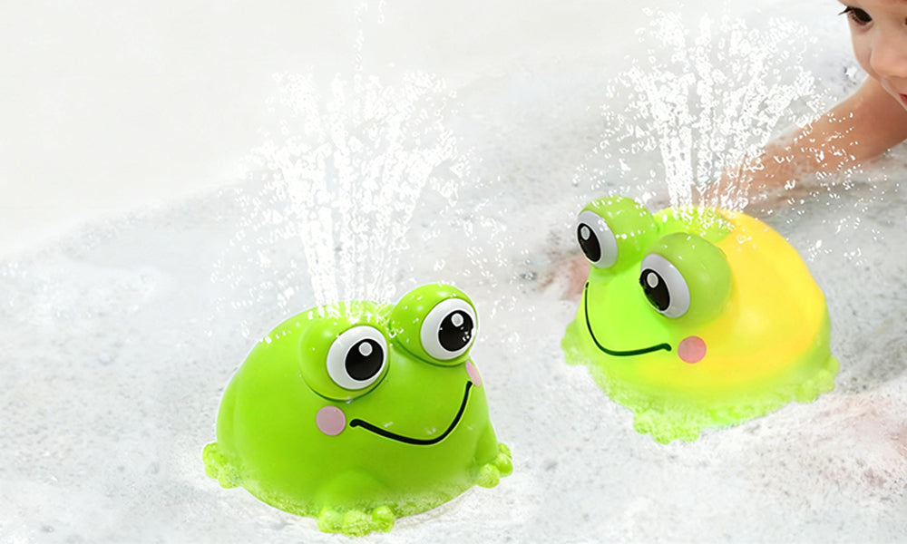 Water Sprayer Cartoon Frogs Toy with Dynamic Light