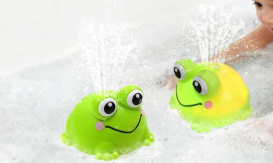 Water Sprayer Cartoon Frogs Toy with Dynamic Light