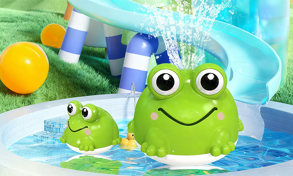Water Sprayer Cartoon Frogs Toy with Dynamic Light