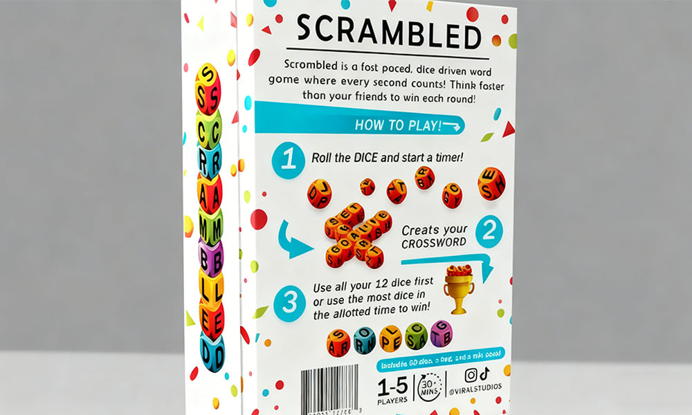 Fast-Paced Dice Word Game (1–5 Players)