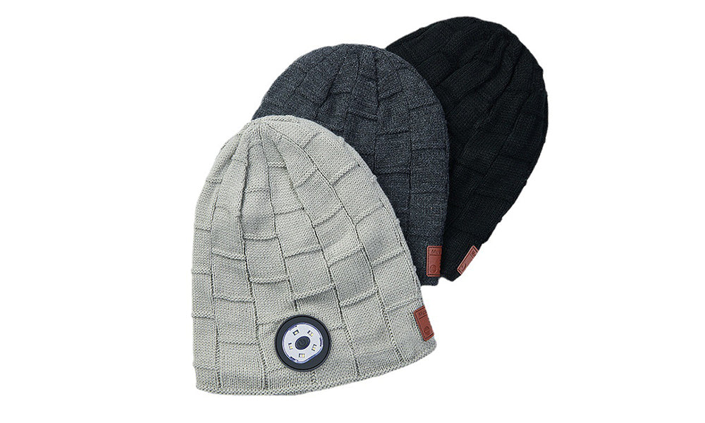 Bluetooth Beanie with Light Wireless Headphones with Knitted Gloves
