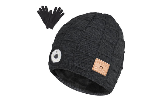 Bluetooth Beanie with Light Wireless Headphones with Knitted Gloves