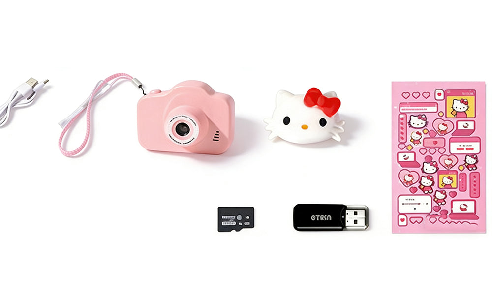 Cartoon-Inspired 1080P Kids Dual Lens Digtal Camera with Stickers