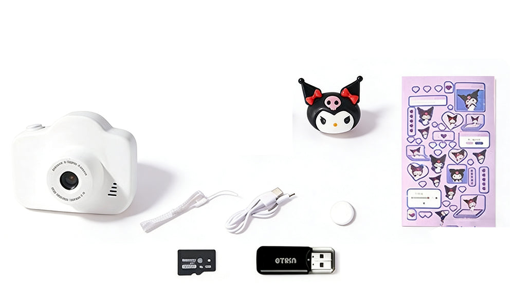 Cartoon-Inspired 1080P Kids Dual Lens Digtal Camera with Stickers