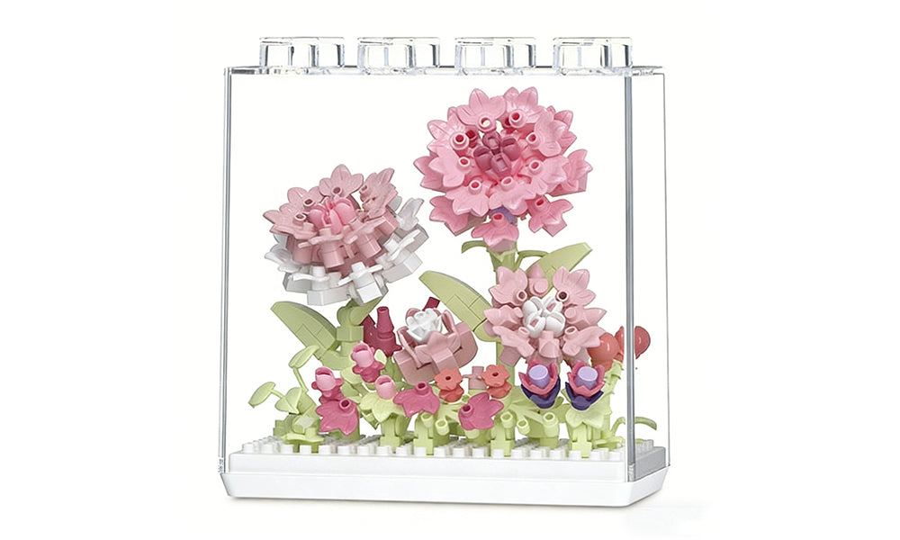 Flower Pot Plant Building Blocks DIY Assembly Kit for Home Decoration