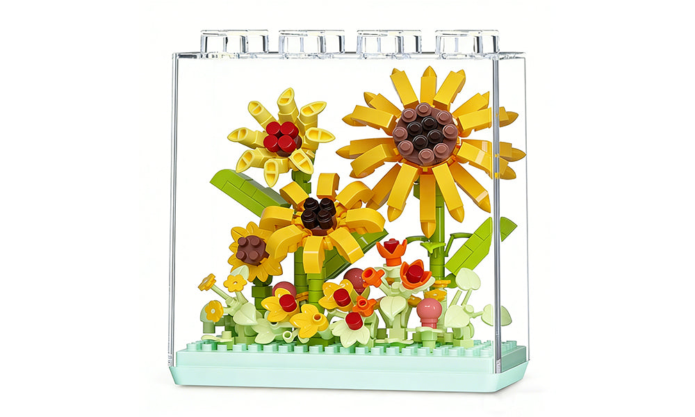 Flower Pot Plant Building Blocks DIY Assembly Kit for Home Decoration