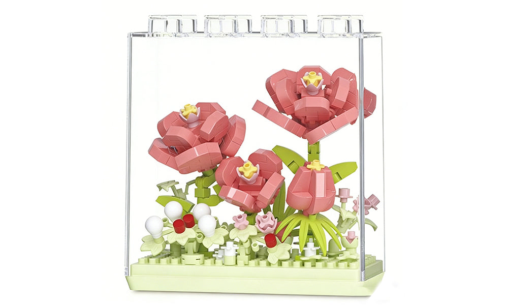 Flower Pot Plant Building Blocks DIY Assembly Kit for Home Decoration