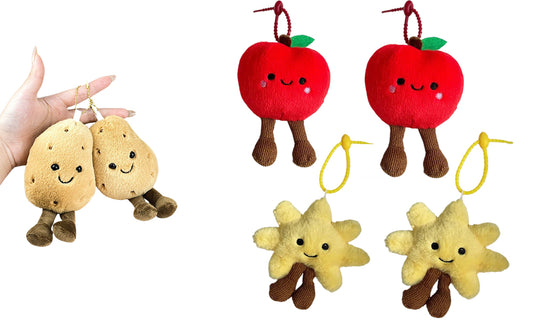 Cute Plush Keychain Soft Bag Charm Decorative Pendant Key Ring Gift