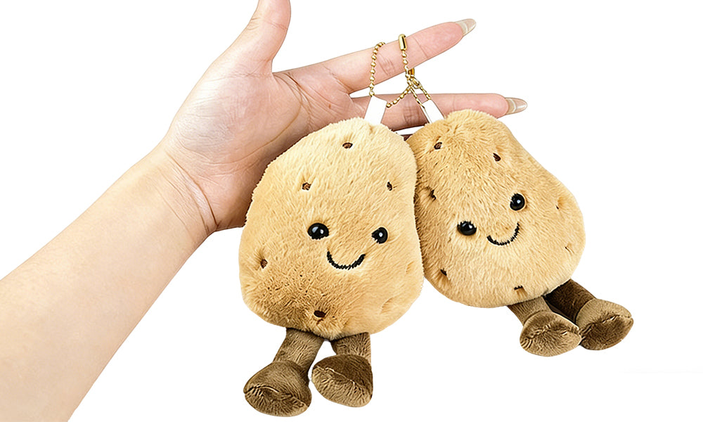 Cute Plush Keychain Soft Bag Charm Decorative Pendant Key Ring Gift