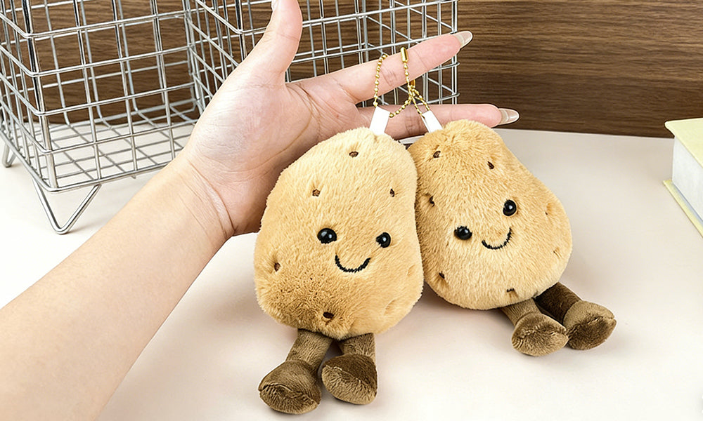 Cute Plush Keychain Soft Bag Charm Decorative Pendant Key Ring Gift