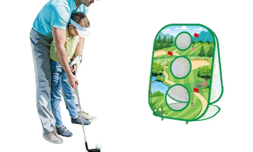 Golf Chipping and Putting Mat Set with Sticky Golf Balls and Practice Net for Adults Youth Indoor Outdoor