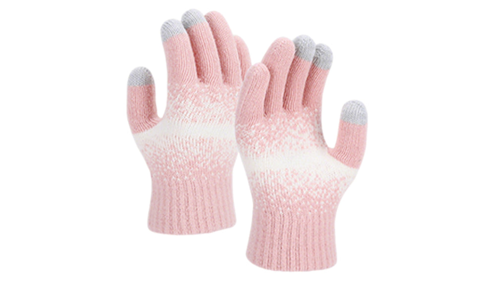 Warm Touchscreen Knit Gloves Elastic Cuff Winter Gloves