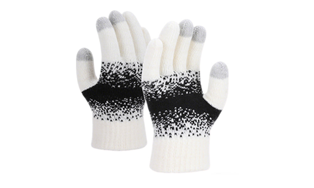 Warm Touchscreen Knit Gloves Elastic Cuff Winter Gloves