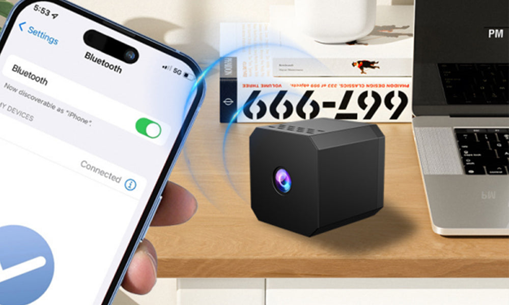 Square Wireless Security Camera with Motion Detection and Night Vision for Indoor Outdoor Use