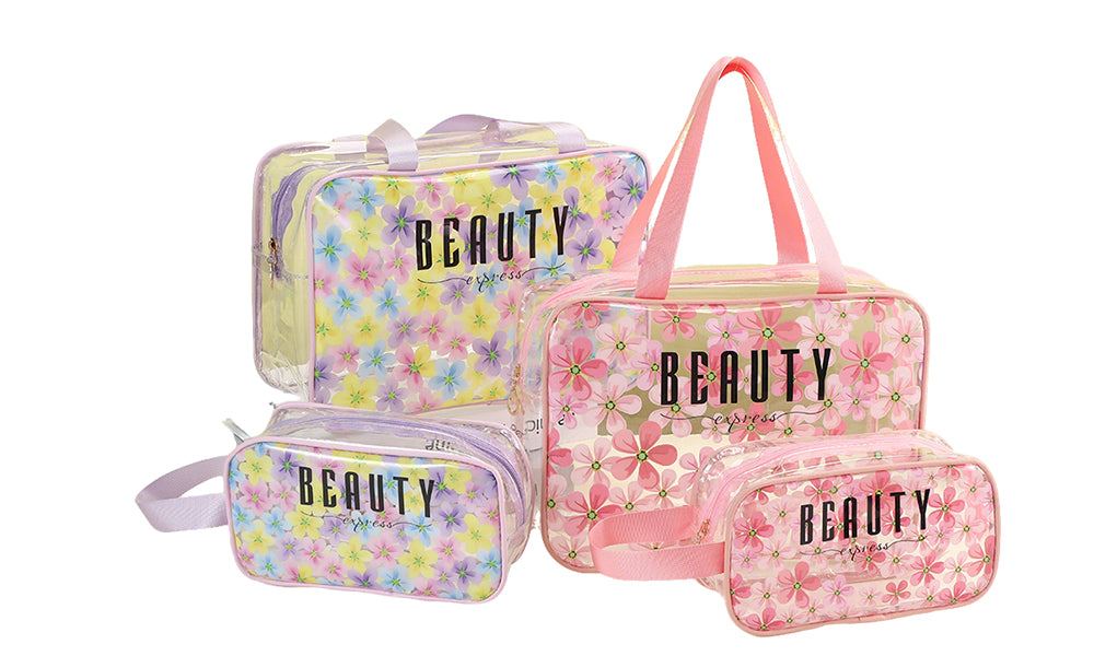 Transparent PVC Colorful Printed Cosmetic Bag