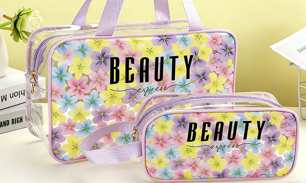Transparent PVC Colorful Printed Cosmetic Bag