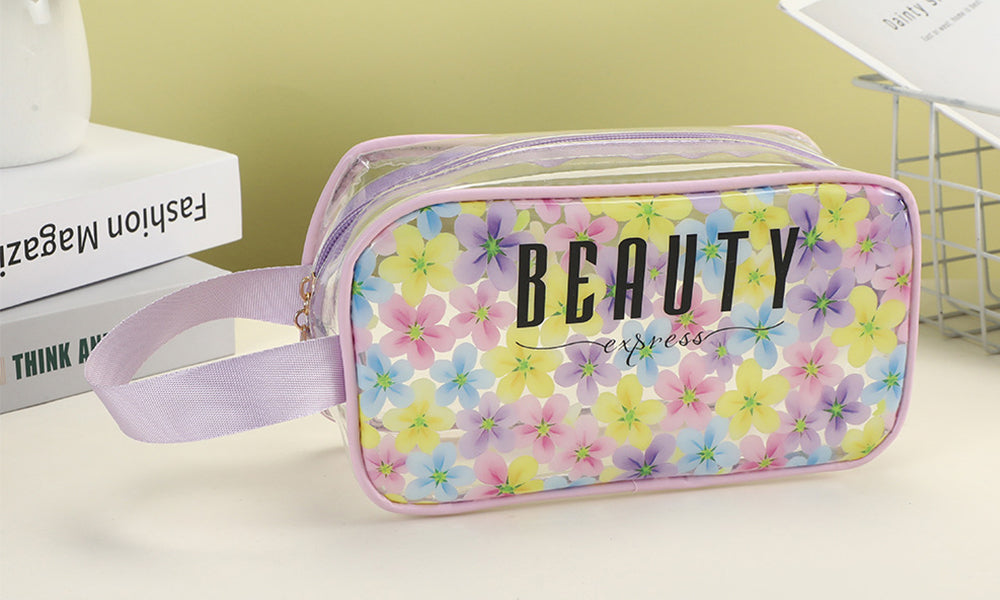Transparent PVC Colorful Printed Cosmetic Bag