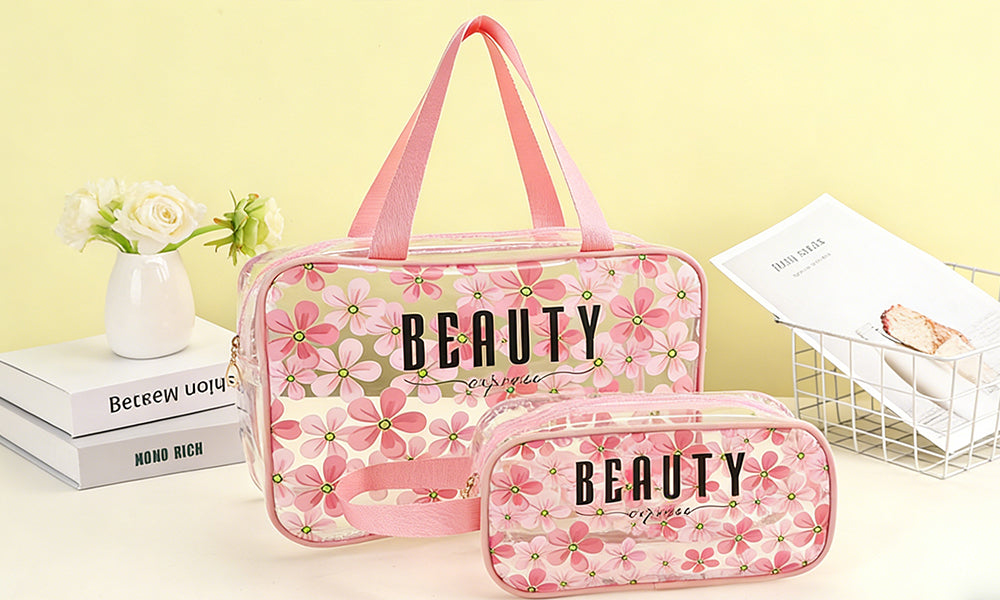 Transparent PVC Colorful Printed Cosmetic Bag