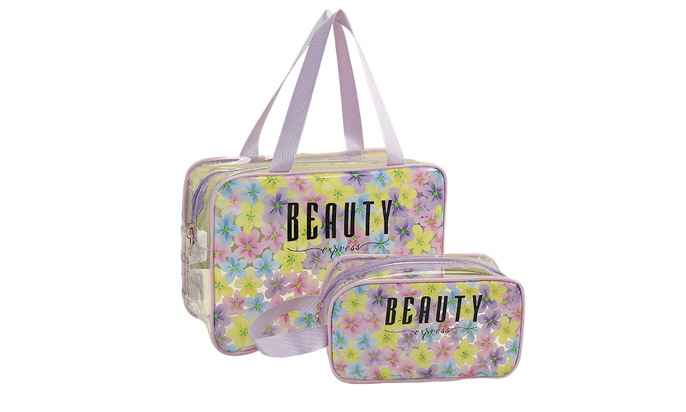 Transparent PVC Colorful Printed Cosmetic Bag