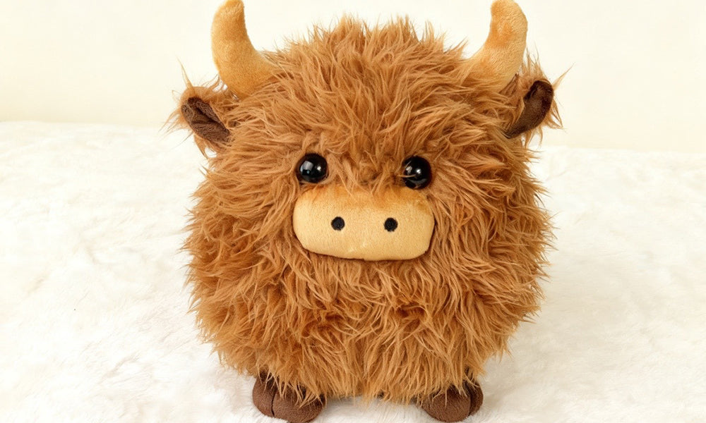 Highland Cow Plush Doll Soft Stuffed Animal Toy for Home Decor