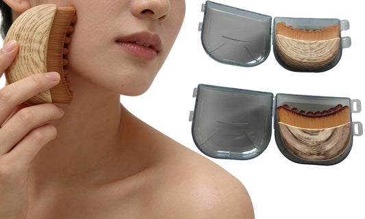 2 Pieces Facial Contour Brush for Lymphatic Face Massage Skincare