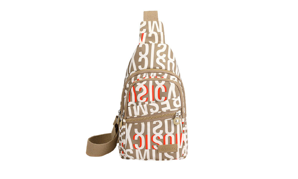 Multi-Layer Printed Crossbody Sling Chest Bag for Women Travel and Sport