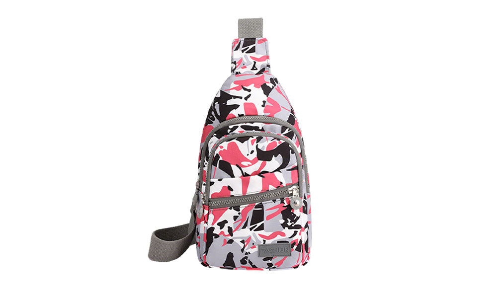 Multi-Layer Printed Crossbody Sling Chest Bag for Women Travel and Sport