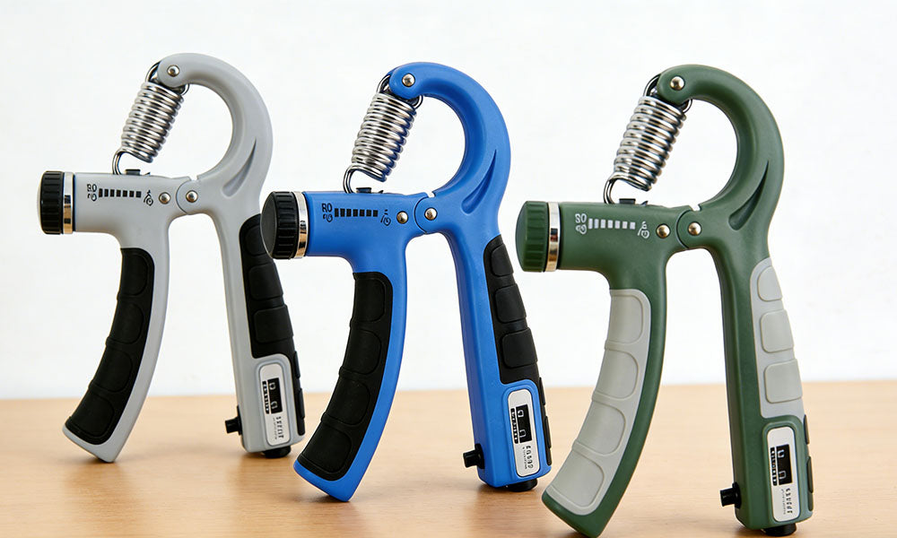 Adjustable Hand Grip Strengthener with Built-In Counter for Finger and Forearm Training