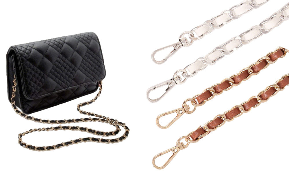 Leather Chain Replacement Strap for Crossbody and Shoulder Handbags