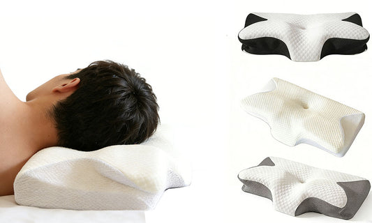 Butterfly Memory Foam Neck Pillow for Cervical Support