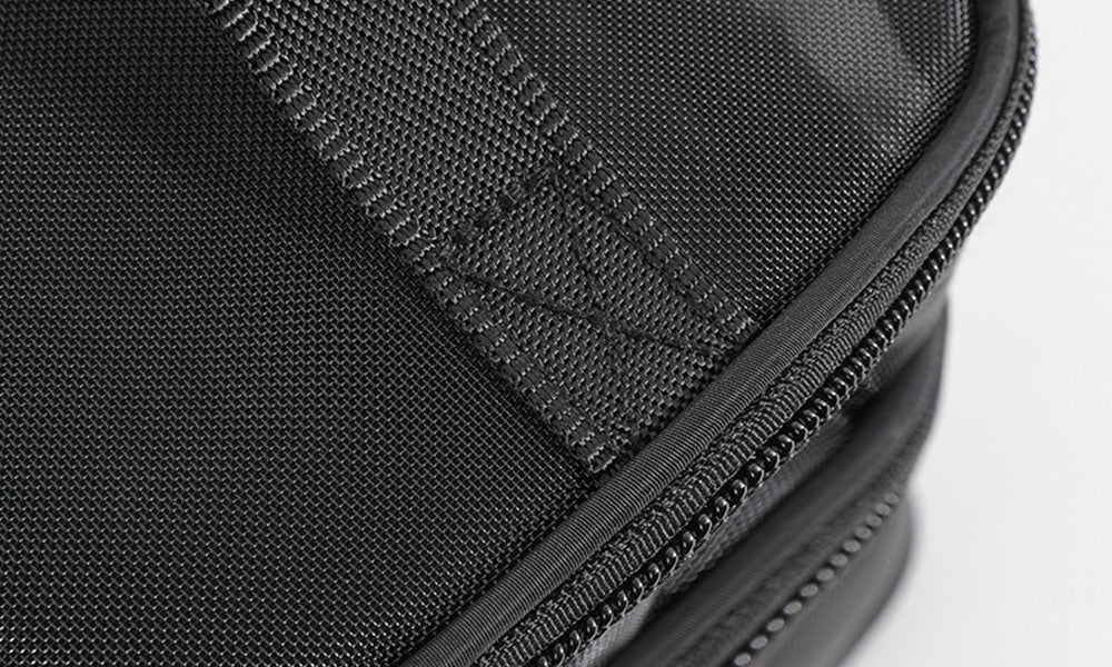 Large Capacity Mesh Cosmetic Bag with Handle for Travel and Daily Use