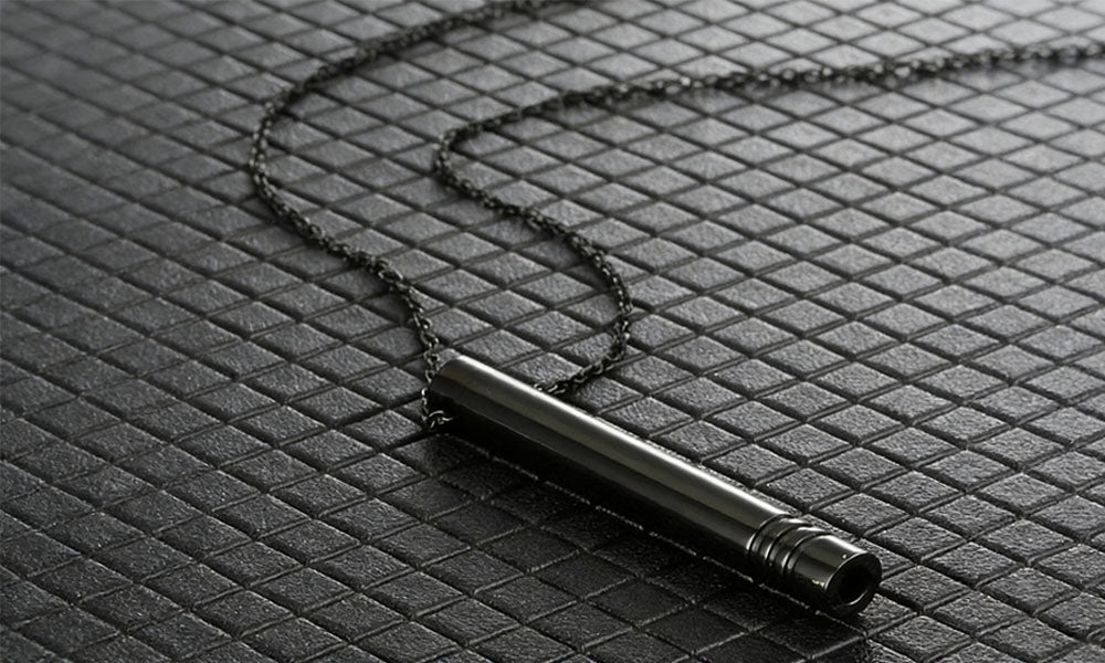 Stainless Steel Breathing Pendant Necklace Mindfulness Tool