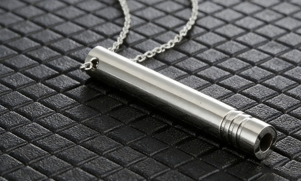 Stainless Steel Breathing Pendant Necklace Mindfulness Tool
