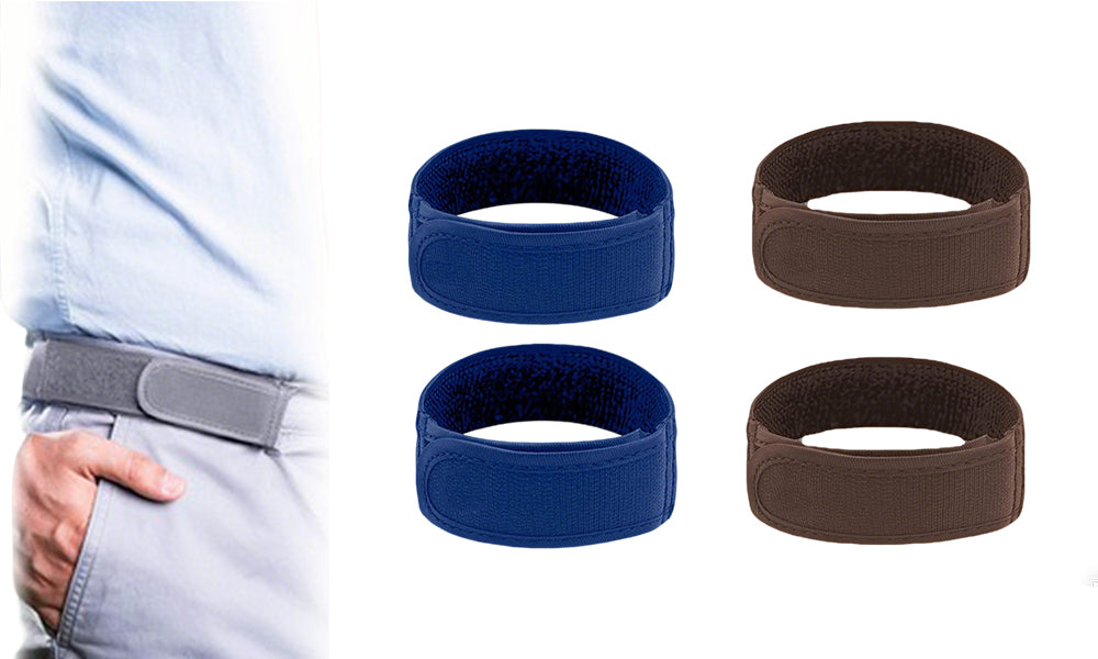 2 PCS Casual Adjustable Belt with Industrial Hook and Loop Closure for Men